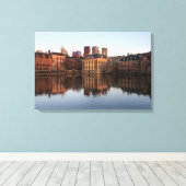 The Hague skyline in Nederland Canvas Afdruk (Insitu (Houten vloer))