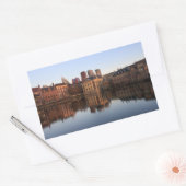 The Hague skyline in Nederland Rechthoekige Sticker (Envelop)