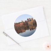 The Hague skyline in Nederland Ronde Sticker (Envelop)