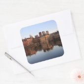 The Hague skyline in Nederland Vierkante Sticker (Envelop)