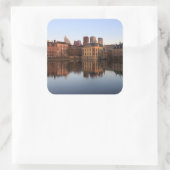 The Hague skyline in Nederland Vierkante Sticker (Tas)