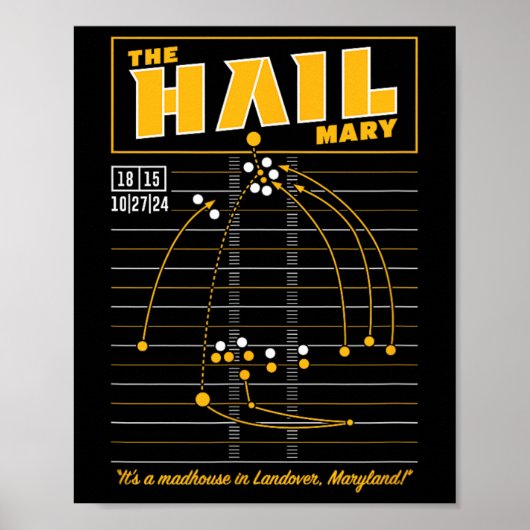 The Hail Mary beroemd gemaakt door Washington Poster (Voorkant)