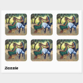 The Hairdresser 2001 Vierkante Sticker (Vel)