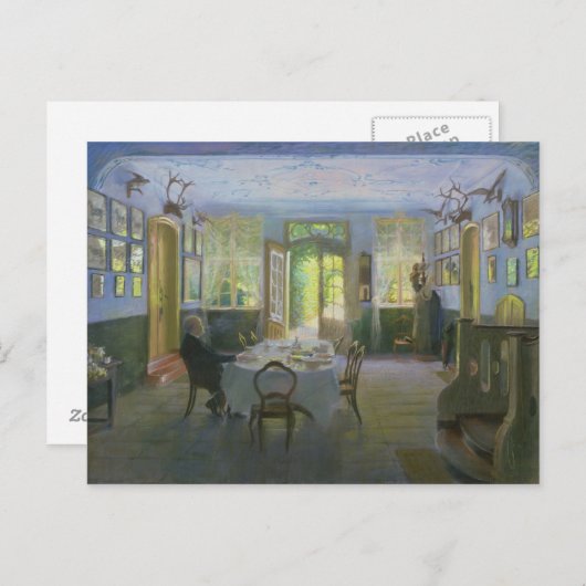 The Hall of the Manor House in Waltershof, 1894 Briefkaart (Voorkant / Achterkant)