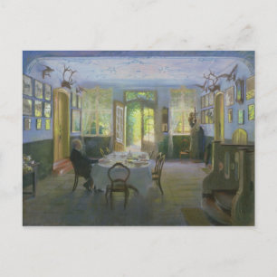The Hall of the Manor House in Waltershof, 1894 Briefkaart