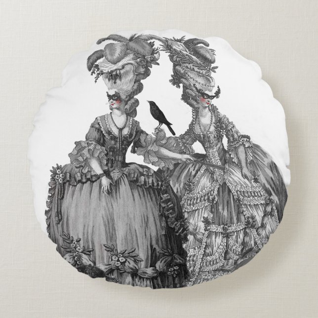 The halloween Ball and Chandelier Rond Kussen (Voorkant)