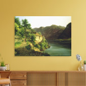 The Hallstatter Lake, 1824 (olie op canvas) Canvas Afdruk (Insitu (Woonkamer))