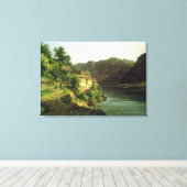 The Hallstatter Lake, 1824 (olie op canvas) Canvas Afdruk (Insitu (Houten vloer))