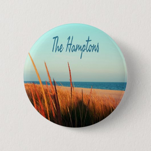 The Hampton Beach Long Island New York Ronde Button 5,7 Cm (Voorkant)