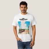 The Hamptons Long Island NYC, reisposter. T-shirt (Voorkant volledig)