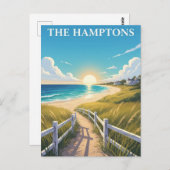 The Hamptons New York Travel Briefkaart (Voorkant / Achterkant)