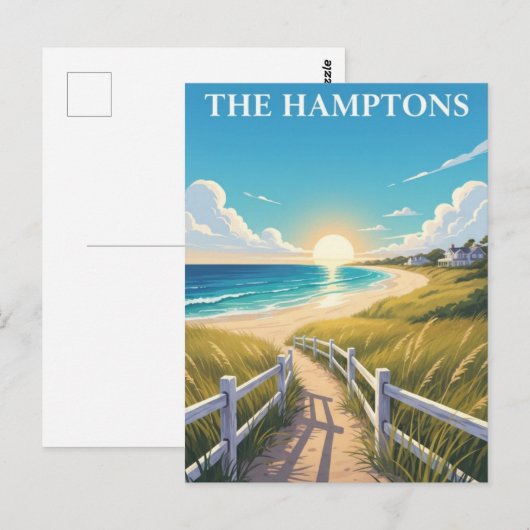 The Hamptons New York Travel Briefkaart (Voorkant / Achterkant)
