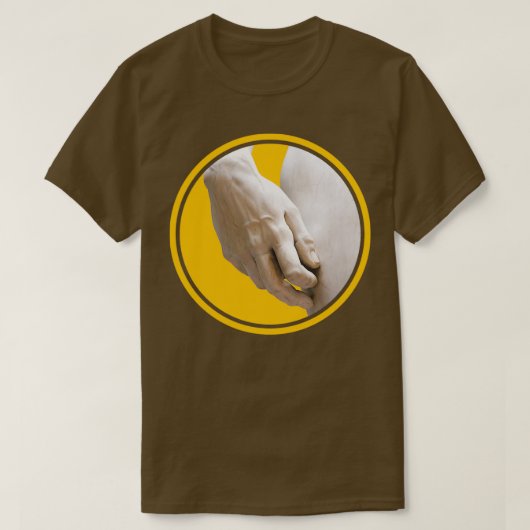 The Hand of Michelangelox27s David T-shirt (Design voorkant)