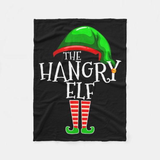 The Hangry Elf Family Matching Group Christmas Fun Fleece Deken (Voorkant)