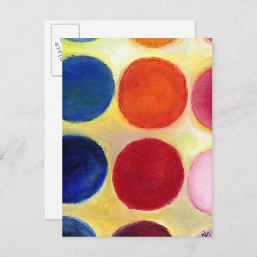 The Happy Dots 5 Briefkaart (Voorkant / Achterkant)