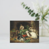 The Happy Family of Rabbit by Alfred Barber Briefkaart (Staand voorkant)