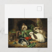 The Happy Family of Rabbit by Alfred Barber Briefkaart (Voorkant / Achterkant)