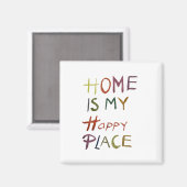 The Happy Introvert “Home Is My Happy Place” Magneet (Voorkant / Achterkant)