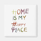 The Happy Introvert “Home Is My Happy Place” Magneet (Voorkant)