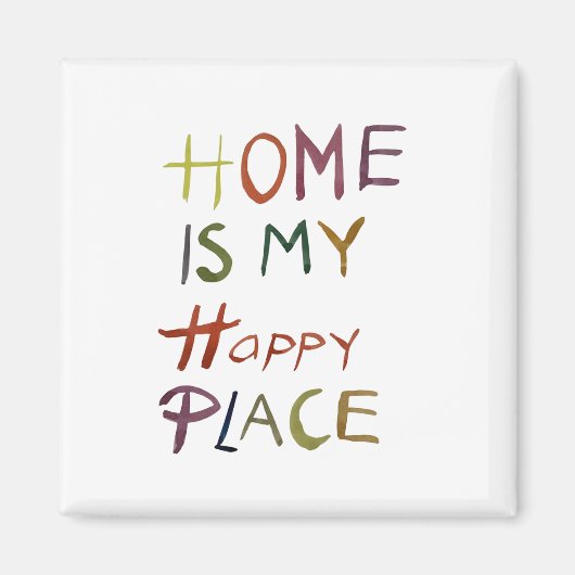 The Happy Introvert “Home Is My Happy Place” Magneet (Voorkant)