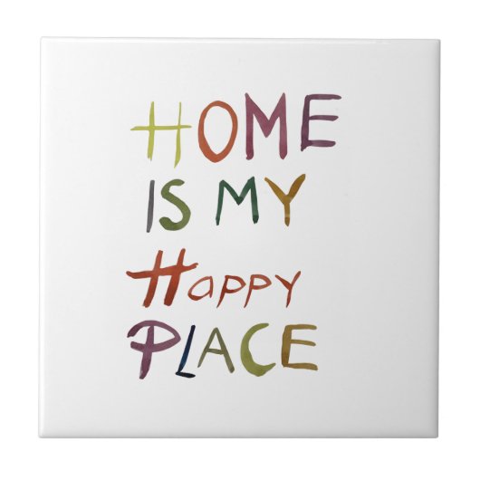 The Happy Introvert “Home Is My Happy Place” Tegeltje (Voorkant)
