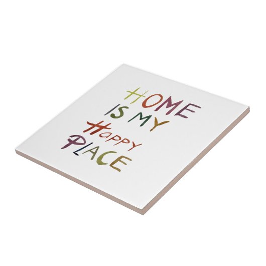 The Happy Introvert “Home Is My Happy Place” Tegeltje (Zijkant)