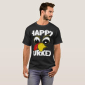 The Happy Turkey Family Group Matching Thanksgivin T-shirt (Voorkant volledig)