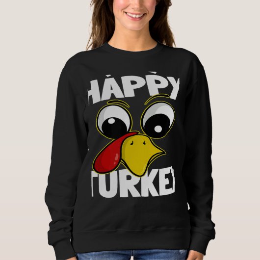 The Happy Turkey Family Group Matching Thanksgivin Trui (Voorkant)