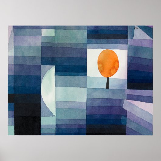 The Harbinger of Autumn ,Blue Famous Painting Poster (Voorkant)