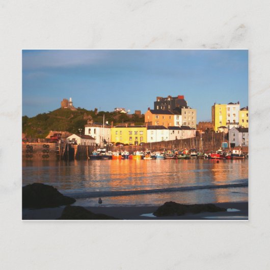 The Harbour at Tenby, South Wales Briefkaart (Voorkant)