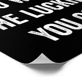 The Harder You Work The Luckier You Get Motivation Poster (Hoek)