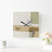 The Hare and the Tortoise An Aesop's Fable Vierkante Klok (Huis)