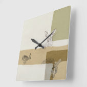 The Hare and the Tortoise An Aesop's Fable Vierkante Klok (Hoek)