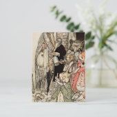 "The Hare and the Tortoise" van Arthur Rackham Briefkaart (Staand voorkant)