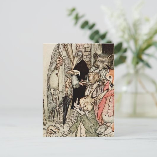 "The Hare and the Tortoise" van Arthur Rackham Briefkaart (Staand voorkant)