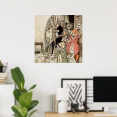 "The Hare and the Tortoise" van Arthur Rackham Poster (Thuiskantoor)