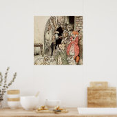 "The Hare and the Tortoise" van Arthur Rackham Poster (Keuken)