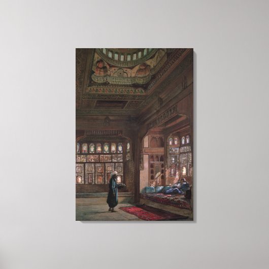 The Harem of Sheikh Sadat, Cairo, 1870 Canvas Afdruk (Voorkant)