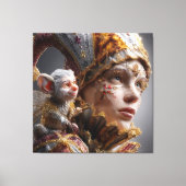 "The Harlequin Monkey with Magic Wings Canvas Afdruk (Voorkant)