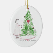 The_hart_of_kerstmis Keramisch Ornament (Rechts)