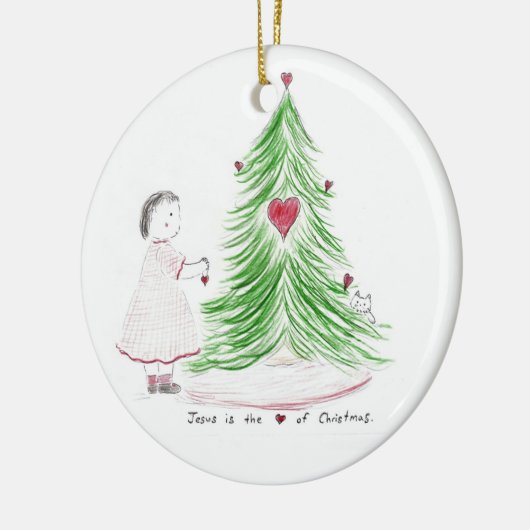 The_hart_of_kerstmis Keramisch Ornament (Links)