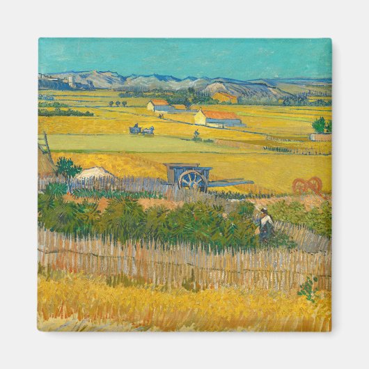 The Harvest, 1888, van Vincent van Gogh Magneet (Voorkant)