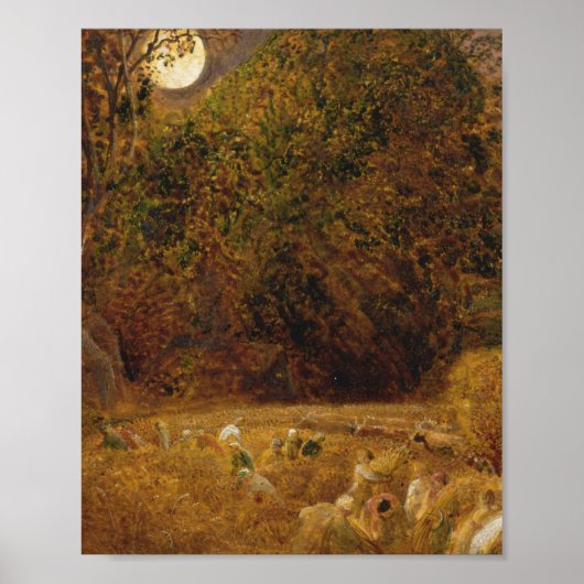 The Harvest Moon 1833 by Palmer Samuel Poster (Voorkant)