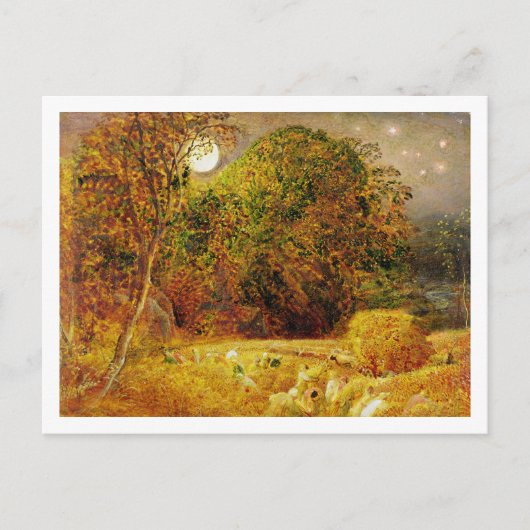 The Harvest Moon, 1833 (olie op papier op het pane Briefkaart (Voorkant)