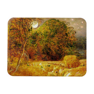 The Harvest Moon, 1833 (olie op papier op het pane Magneet