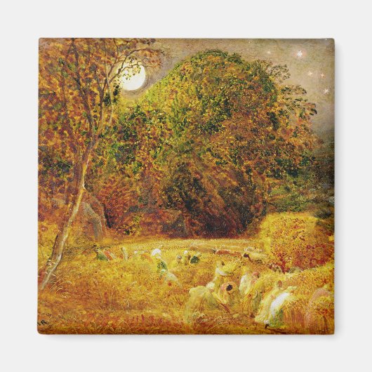 The Harvest Moon, 1833 (olie op papier op het pane Magneet (Voorkant)