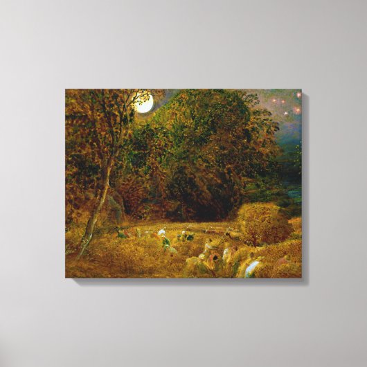The Harvest Moon van Samuel Palmer (1833) Canvas Afdruk (Voorkant)