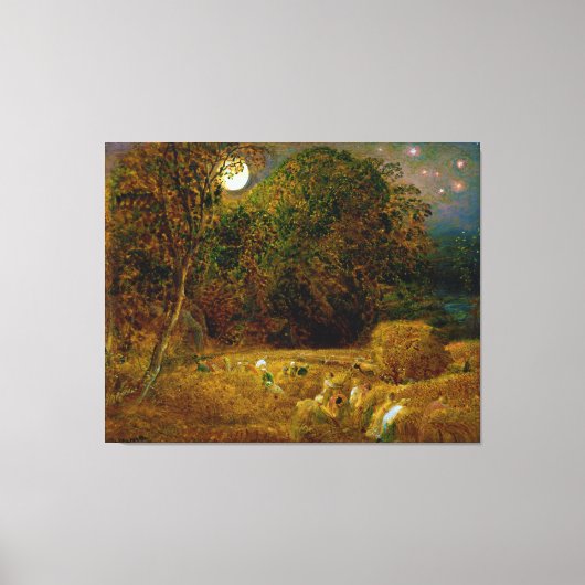 The Harvest Moon van Samuel Palmer (1833) Canvas Afdruk (Voorkant)