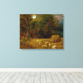 The Harvest Moon van Samuel Palmer (1833) Canvas Afdruk (Insitu (Houten vloer))