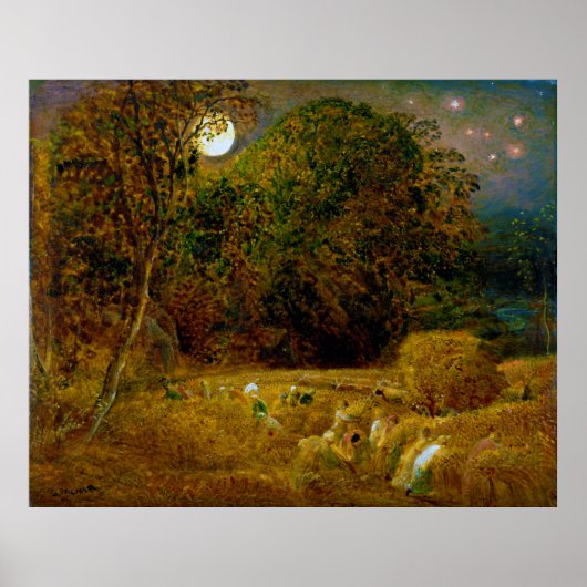 The Harvest Moon van Samuel Palmer (1833) Poster (Voorkant)